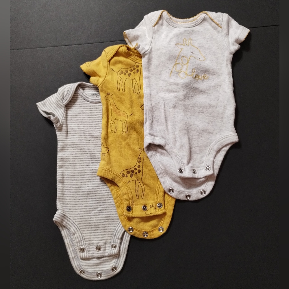 Carter's Giraffe & Stripes Onsies